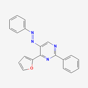 4-(2-Furyl)-2-phenyl-5-(2-phenyldiazenyl)pyrimidine