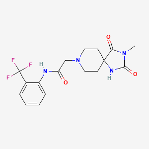 2-(3-methyl-2,4-dioxo-1,3,8-triazaspiro[4.5]decan-8-yl)-N-(2-(trifluoromethyl)phenyl)acetamide