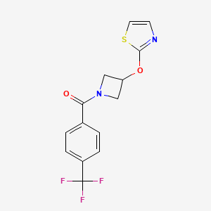 (3-(Thiazol-2-yloxy)azetidin-1-yl)(4-(trifluoromethyl)phenyl)methanone