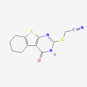 2-[(4-oxo-5,6,7,8-tetrahydro-3H-[1]benzothiolo[2,3-d]pyrimidin-2-yl)sulfanyl]acetonitrile