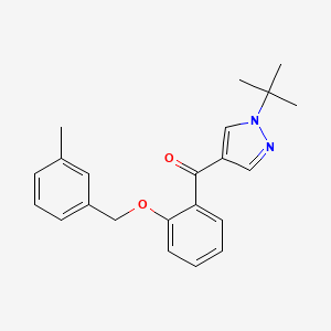 molecular formula C22H24N2O2 B2590590 [1-(tert-butyl)-1H-pyrazol-4-yl]{2-[(3-methylbenzyl)oxy]phenyl}methanone CAS No. 955975-74-3