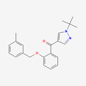 [1-(tert-butyl)-1H-pyrazol-4-yl]{2-[(3-methylbenzyl)oxy]phenyl}methanone