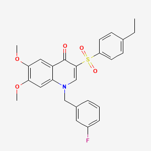 3-((4-ethylphenyl)sulfonyl)-1-(3-fluorobenzyl)-6,7-dimethoxyquinolin-4(1H)-one