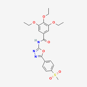 3,4,5-triethoxy-N-(5-(4-(methylsulfonyl)phenyl)-1,3,4-oxadiazol-2-yl)benzamide