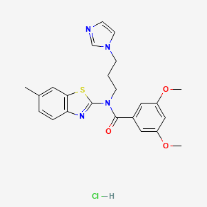 N-(3-(1H-imidazol-1-yl)propyl)-3,5-dimethoxy-N-(6-methylbenzo[d]thiazol-2-yl)benzamide hydrochloride
