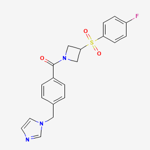 (4-((1H-imidazol-1-yl)methyl)phenyl)(3-((4-fluorophenyl)sulfonyl)azetidin-1-yl)methanone