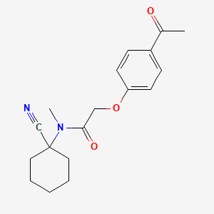 molecular formula C18H22N2O3 B2590606 2-(4-acetylphenoxy)-N-(1-cyanocyclohexyl)-N-methylacetamide CAS No. 875299-11-9