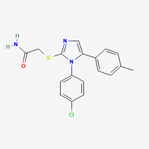 2-((1-(4-chlorophenyl)-5-(p-tolyl)-1H-imidazol-2-yl)thio)acetamide
