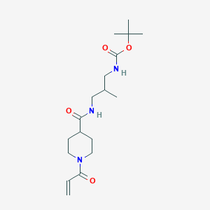 Tert-butyl N-[2-methyl-3-[(1-prop-2-enoylpiperidine-4-carbonyl)amino]propyl]carbamate