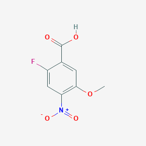 molecular formula C8H6FNO5 B2590618 2-Fluoro-5-methoxy-4-nitrobenzoic acid CAS No. 1001345-80-7; 65169-42-8