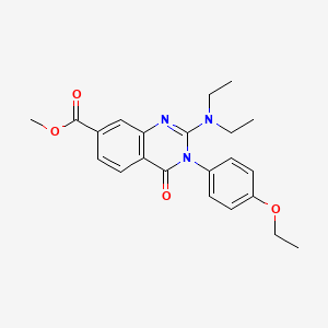 molecular formula C22H25N3O4 B2590625 1-(2-Furoyl)-4-methyl-1,2,3,4-tetrahydroquinoxaline CAS No. 1251691-77-6