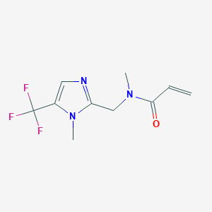 molecular formula C10H12F3N3O B2590629 N-Methyl-N-[[1-methyl-5-(trifluoromethyl)imidazol-2-yl]methyl]prop-2-enamide CAS No. 2411297-64-6