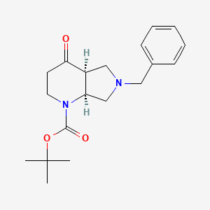 molecular formula C19H26N2O3 B2590642 tert-Butyl (4aS,7aS)-6-benzyl-4-oxooctahydro-1H-pyrrolo[3,4-b]pyridine-1-carboxylate CAS No. 1310381-21-5