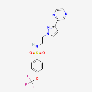 N-(2-(3-(pyrazin-2-yl)-1H-pyrazol-1-yl)ethyl)-4-(trifluoromethoxy)benzenesulfonamide
