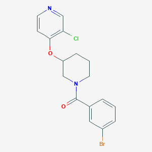 molecular formula C17H16BrClN2O2 B2590649 (3-Bromophenyl)(3-((3-chloropyridin-4-yl)oxy)piperidin-1-yl)methanone CAS No. 2034619-80-0