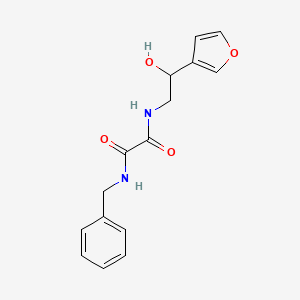 molecular formula C15H16N2O4 B2590651 N1-benzyl-N2-(2-(furan-3-yl)-2-hydroxyethyl)oxalamide CAS No. 1396759-70-8