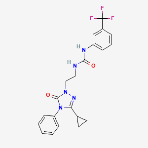 1-(2-(3-cyclopropyl-5-oxo-4-phenyl-4,5-dihydro-1H-1,2,4-triazol-1-yl)ethyl)-3-(3-(trifluoromethyl)phenyl)urea