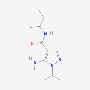 molecular formula C11H20N4O B2590663 5-Amino-N-(sec-butyl)-1-isopropyl-1H-pyrazole-4-carboxamide CAS No. 1874322-64-1
