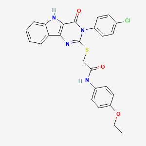 2-((3-(4-chlorophenyl)-4-oxo-4,5-dihydro-3H-pyrimido[5,4-b]indol-2-yl)thio)-N-(4-ethoxyphenyl)acetamide