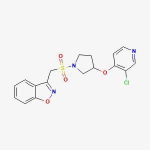 3-(((3-((3-Chloropyridin-4-yl)oxy)pyrrolidin-1-yl)sulfonyl)methyl)benzo[d]isoxazole