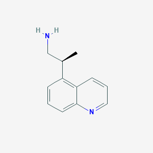 molecular formula C12H14N2 B2590695 (2S)-2-Quinolin-5-ylpropan-1-amine CAS No. 2248188-26-1