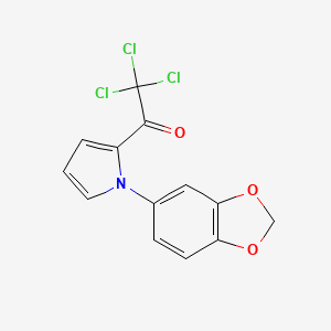 molecular formula C13H8Cl3NO3 B2590699 1-(1-(1,3-苯并二氧杂环戊-5-基)-1H-吡咯-2-基)-2,2,2-三氯-1-乙酮 CAS No. 383147-46-4
