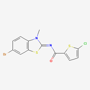 molecular formula C13H8BrClN2OS2 B2590702 (E)-N-(6-bromo-3-methylbenzo[d]thiazol-2(3H)-ylidene)-5-chlorothiophene-2-carboxamide CAS No. 325987-09-5