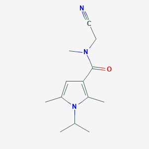 molecular formula C13H19N3O B2590712 N-(cyanomethyl)-N,2,5-trimethyl-1-(propan-2-yl)-1H-pyrrole-3-carboxamide CAS No. 1333630-97-9