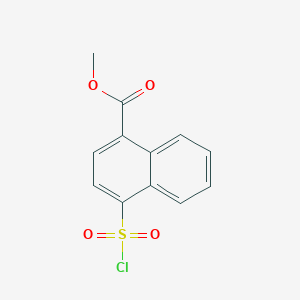molecular formula C12H9ClO4S B2590721 Methyl 4-(chlorosulfonyl)-1-naphthoate CAS No. 2126179-09-5