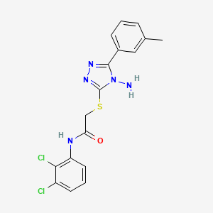molecular formula C17H15Cl2N5OS B2590731 2-{[4-amino-5-(3-methylphenyl)-4H-1,2,4-triazol-3-yl]sulfanyl}-N-(2,3-dichlorophenyl)acetamide CAS No. 898622-66-7
