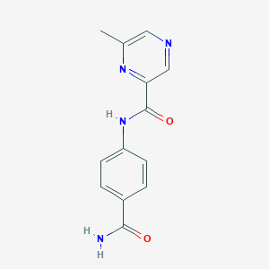 molecular formula C13H12N4O2 B2590733 N-(4-Carbamoylphenyl)-6-methylpyrazine-2-carboxamide CAS No. 2415562-80-8