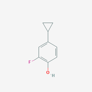 molecular formula C9H9FO B2590735 2-Fluoro-4-cyclopropylphenol CAS No. 1544937-92-9