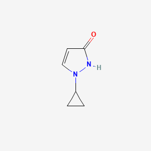 molecular formula C6H8N2O B2590749 N-cyclopropylpyrazolone CAS No. 2137998-09-3