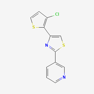 molecular formula C12H7ClN2S2 B2590759 4-(3-Chloro-2-thiophenyl)-2-(3-pyridinyl)thiazole CAS No. 478260-65-0