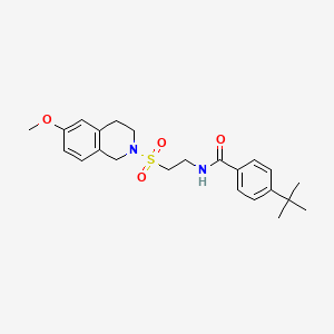 molecular formula C23H30N2O4S B2590764 4-(tert-butyl)-N-(2-((6-methoxy-3,4-dihydroisoquinolin-2(1H)-yl)sulfonyl)ethyl)benzamide CAS No. 921925-56-6
