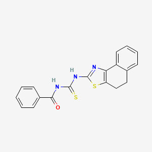 molecular formula C19H15N3OS2 B2590766 N-((4,5-dihydronaphtho[1,2-d]thiazol-2-yl)carbamothioyl)benzamide CAS No. 325988-36-1