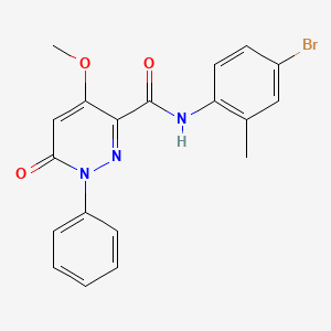 molecular formula C19H16BrN3O3 B2590768 N-(4-bromo-2-methylphenyl)-4-methoxy-6-oxo-1-phenyl-1,6-dihydropyridazine-3-carboxamide CAS No. 1004640-40-7