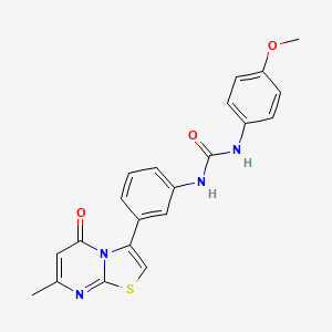 1-(4-methoxyphenyl)-3-(3-(7-methyl-5-oxo-5H-thiazolo[3,2-a]pyrimidin-3-yl)phenyl)urea
