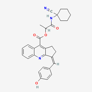 [1-[(1-Cyanocyclohexyl)amino]-1-oxopropan-2-yl] (3Z)-3-[(4-hydroxyphenyl)methylidene]-1,2-dihydrocyclopenta[b]quinoline-9-carboxylate