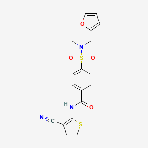 N-(3-cyanothiophen-2-yl)-4-[furan-2-ylmethyl(methyl)sulfamoyl]benzamide