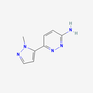 molecular formula C8H9N5 B2590785 6-(1-methyl-1H-pyrazol-5-yl)pyridazin-3-amine CAS No. 1487971-57-2