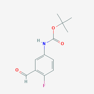 molecular formula C12H14FNO3 B2590802 tert-Butyl (4-fluoro-3-formylphenyl)carbamate CAS No. 1785327-02-7