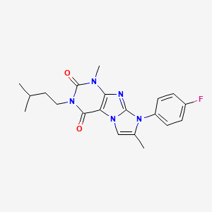 6-(4-Fluorophenyl)-4,7-dimethyl-2-(3-methylbutyl)purino[7,8-a]imidazole-1,3-dione