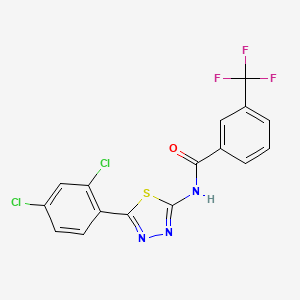N-[5-(2,4-dichlorophenyl)-1,3,4-thiadiazol-2-yl]-3-(trifluoromethyl)benzamide