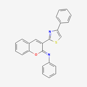 (2Z)-N-phenyl-3-(4-phenyl-1,3-thiazol-2-yl)-2H-chromen-2-imine