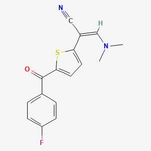(2Z)-3-(dimethylamino)-2-[5-(4-fluorobenzoyl)thiophen-2-yl]prop-2-enenitrile