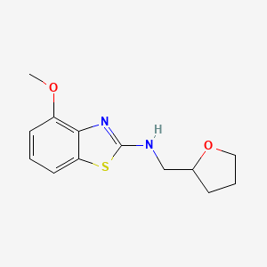 molecular formula C13H16N2O2S B2590835 4-methoxy-N-[(oxolan-2-yl)methyl]-1,3-benzothiazol-2-amine CAS No. 1219903-93-1