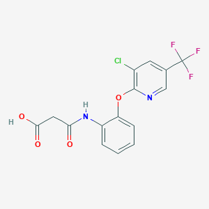 3-(2-{[3-Chloro-5-(trifluoromethyl)-2-pyridinyl]oxy}anilino)-3-oxopropanoic acid