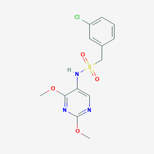 molecular formula C13H14ClN3O4S B2590841 1-(3-chlorophenyl)-N-(2,4-dimethoxypyrimidin-5-yl)methanesulfonamide CAS No. 2191214-26-1