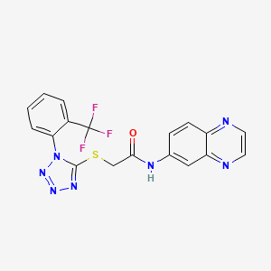 N-quinoxalin-6-yl-2-[1-[2-(trifluoromethyl)phenyl]tetrazol-5-yl]sulfanylacetamide